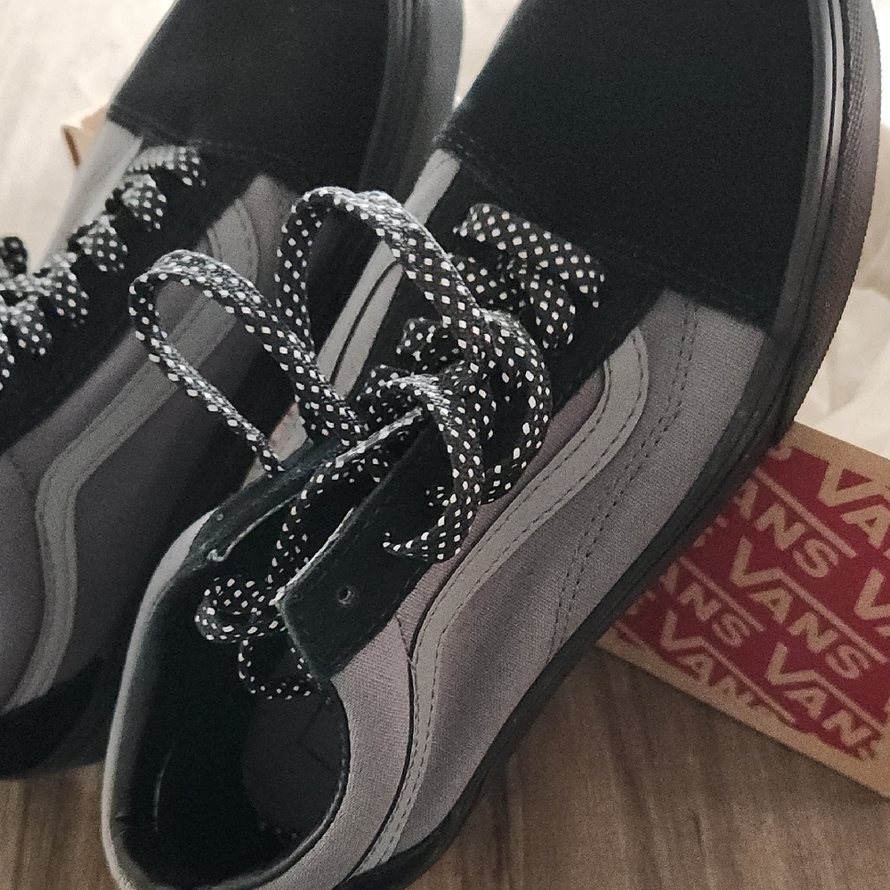 NWT Vans Black and Gray Sneakers - Picture 3 of 8
